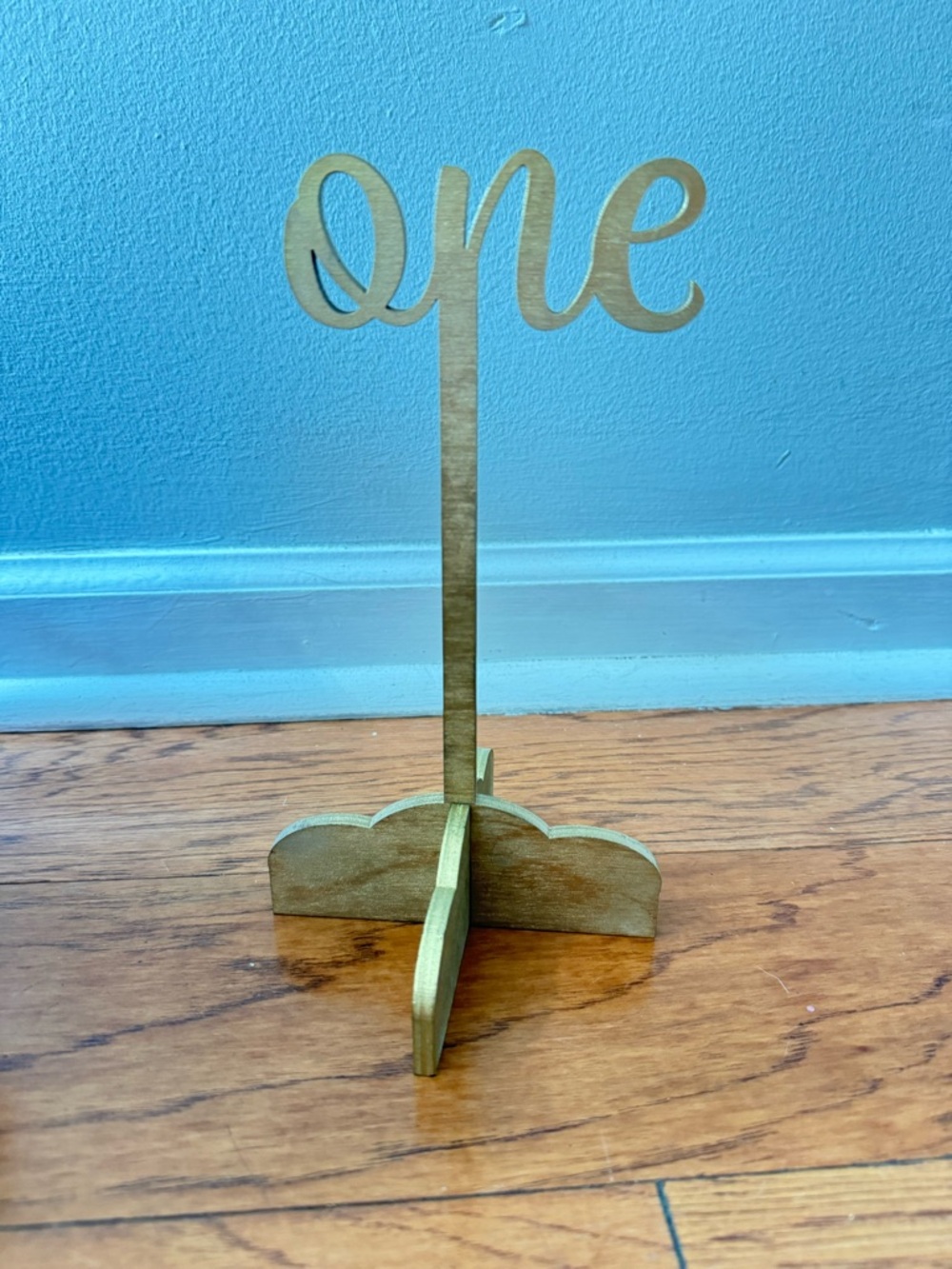 Gold Wooden Table Numbers - Wedding